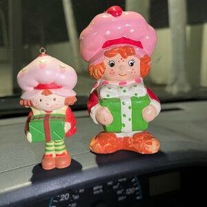 Vintage 1980s Strawberry Shortcake Figurines Statues Ornaments Christmas USED!